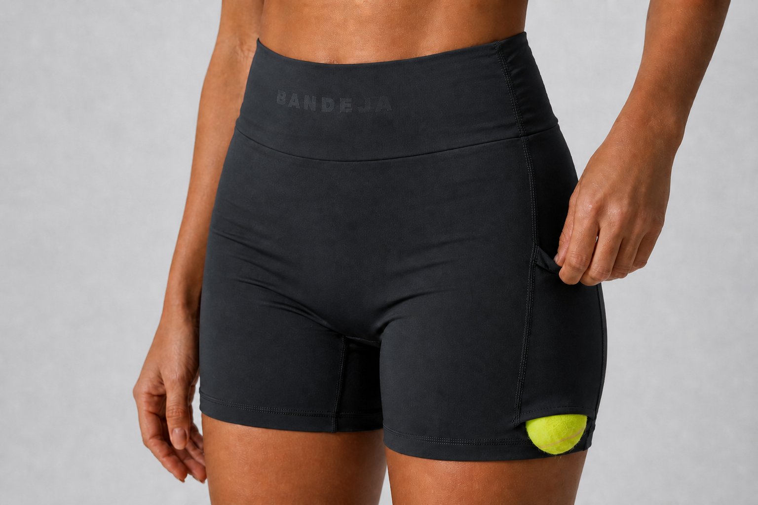 Drop-Release Short in Charcoal — inverted pocket